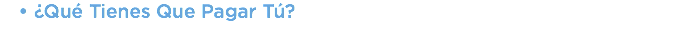 ¿Qué Tienes Que Pagar Tú?